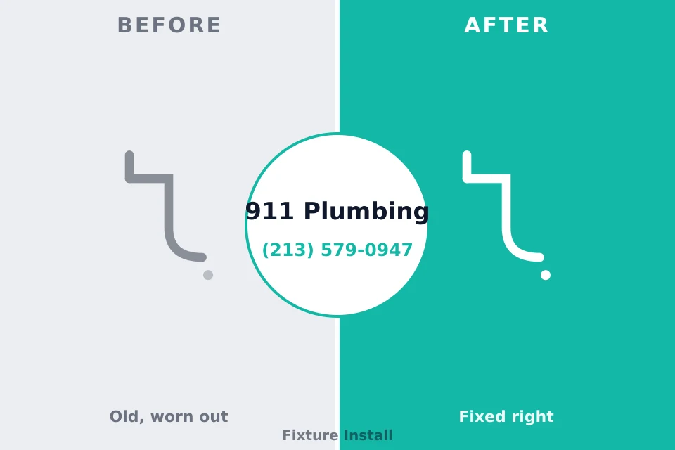 Before and after: plumbing repair Lockport Heights, LA